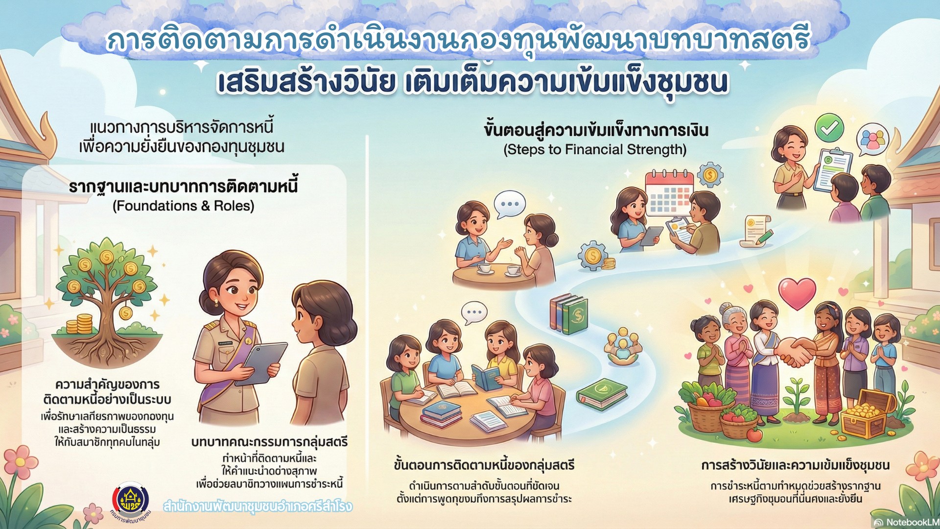 บริหารการจัดการหนี้และรับการชำระหนี้กองทุนพัฒนาบทบาทสตรี