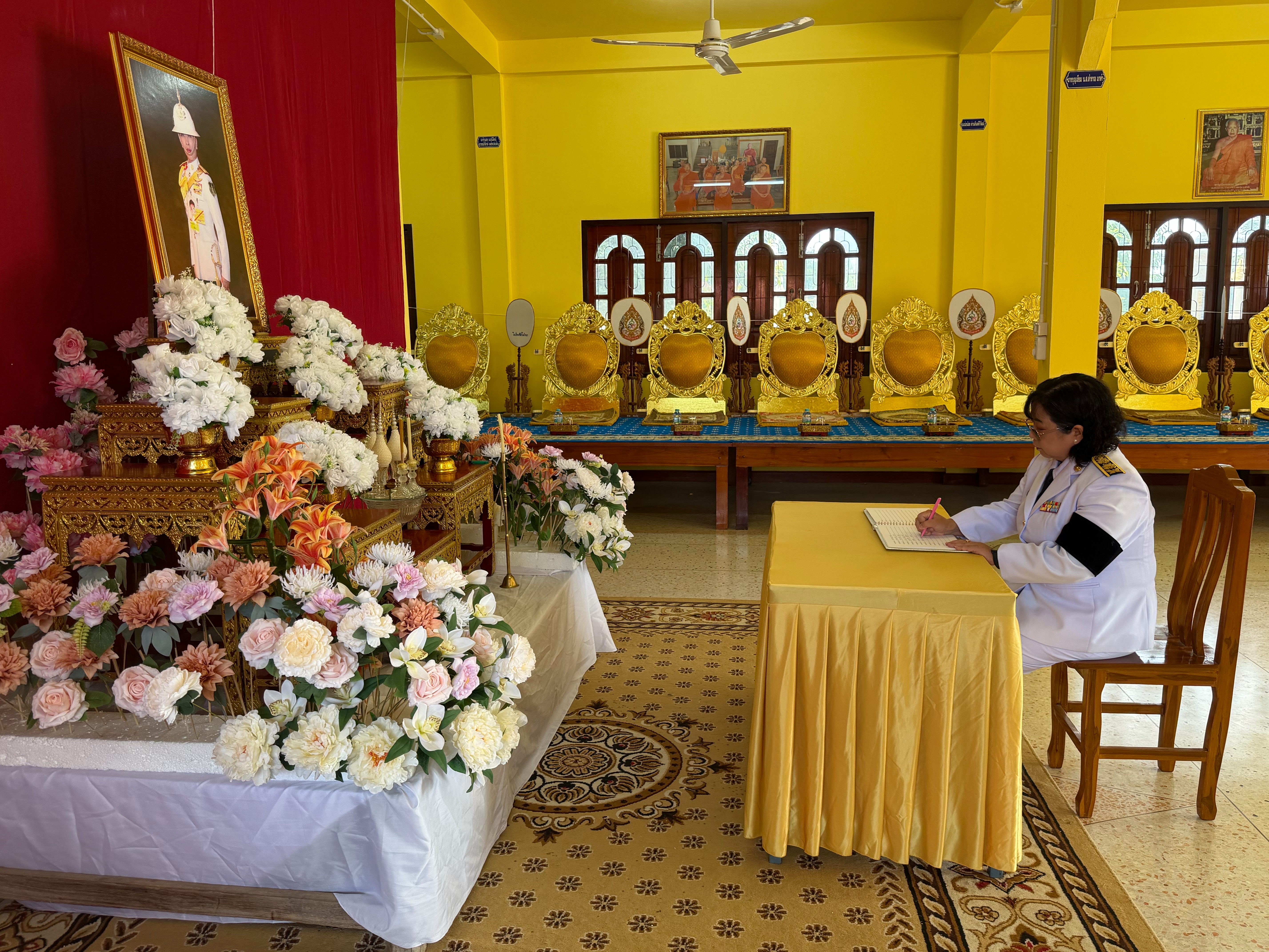  ร่วมพิธีบำเพ็ญกุศลถวายเป็นพระกุศล เนื่องในวาระครบ 7 วัน แห่งการสิ้นพระชนม์ สมเด็จพระเจ้าลูกเธอ เจ้าฟ้าพัชรกิติยาภาฯ
