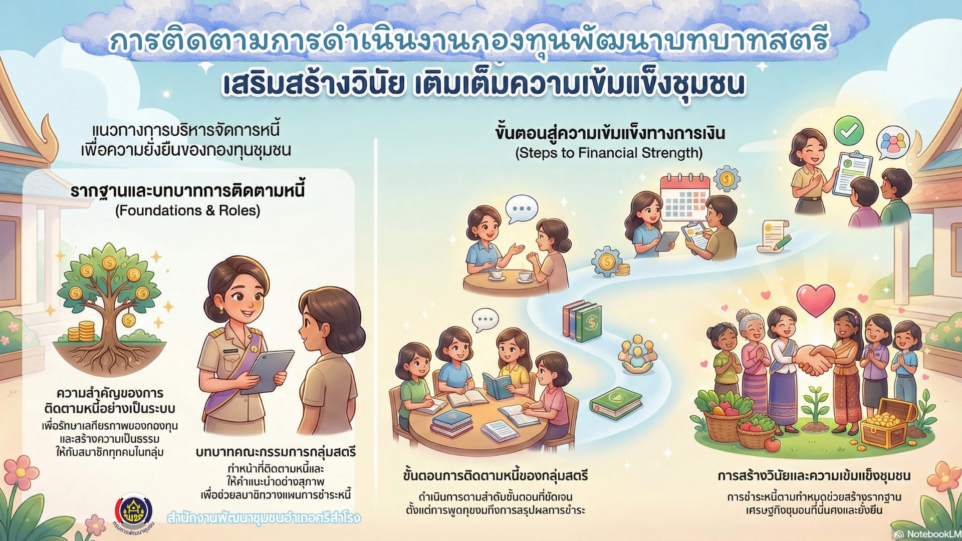 บริหารการจัดการหนี้และรับการชำระหนี้กองทุนพัฒนาบทบาทสตรี